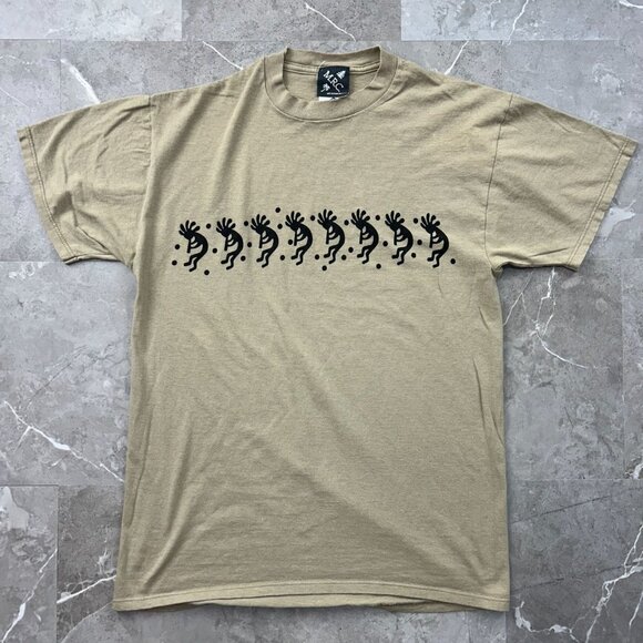Vintage Kokopelli Graphic Tee Mens Large Native Aztec Southwest Short Sleeve - Picture 1 of 11